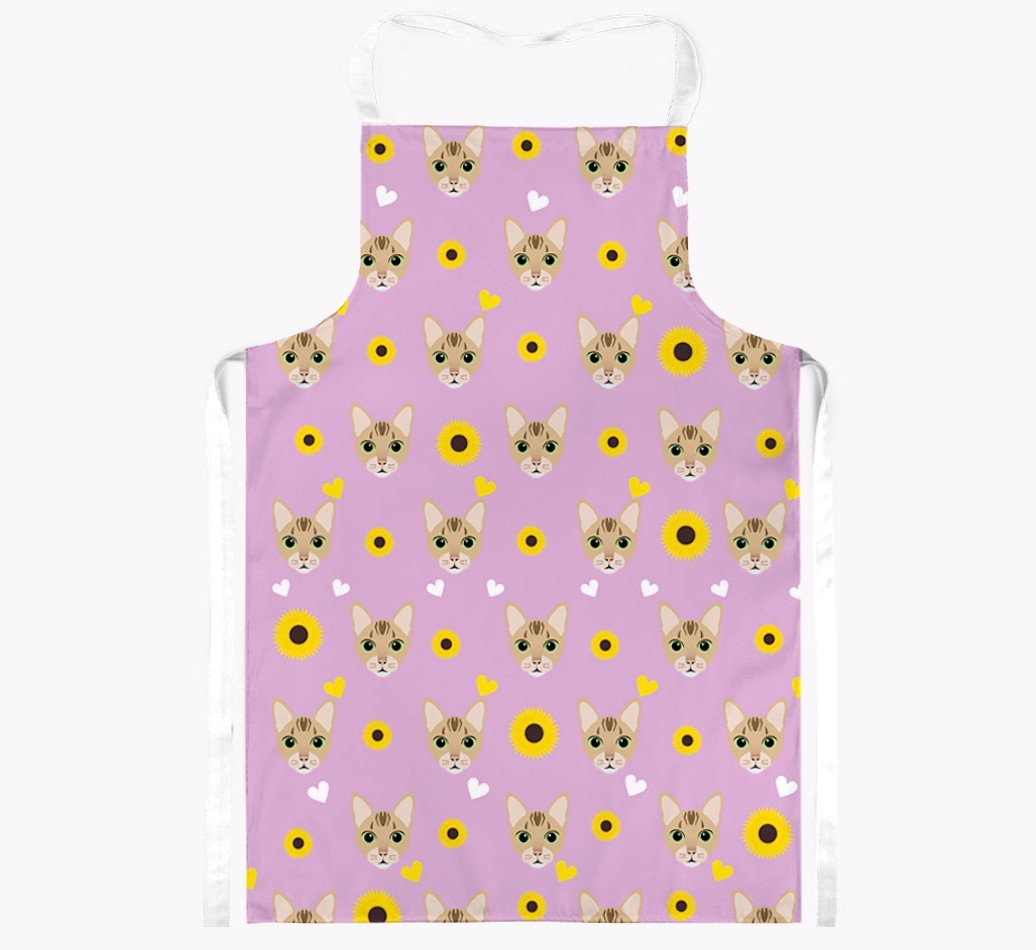 Sunflower Pattern: Personalised {breedShortName} Apron