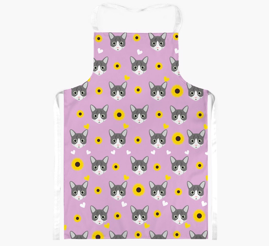 Sunflower Pattern: Personalised {breedShortName} Apron