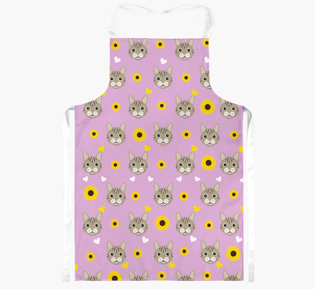 Sunflower Pattern: Personalised {breedShortName} Apron