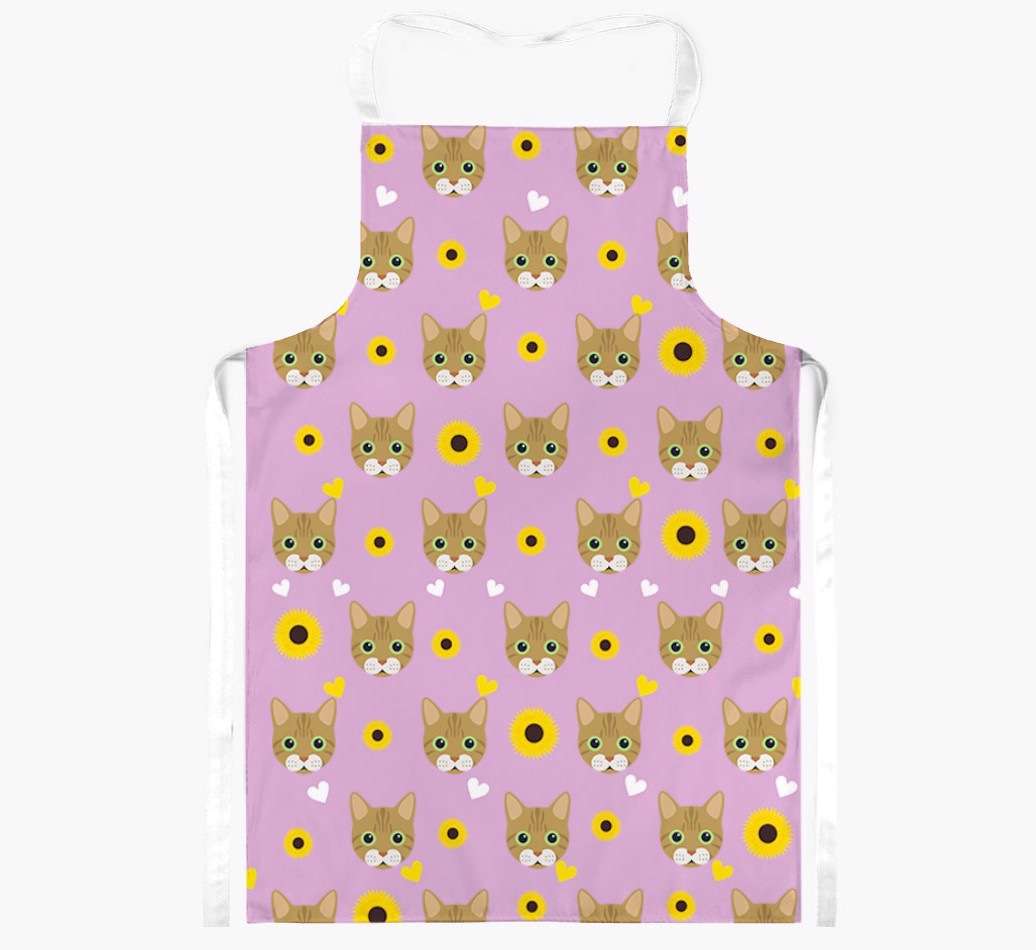 Sunflower Pattern: Personalised {breedShortName} Apron