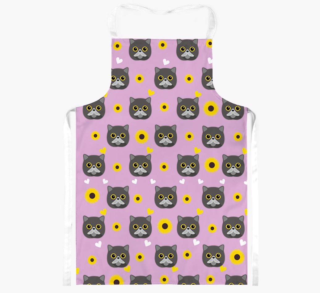 Sunflower Pattern: Personalised {breedShortName} Apron
