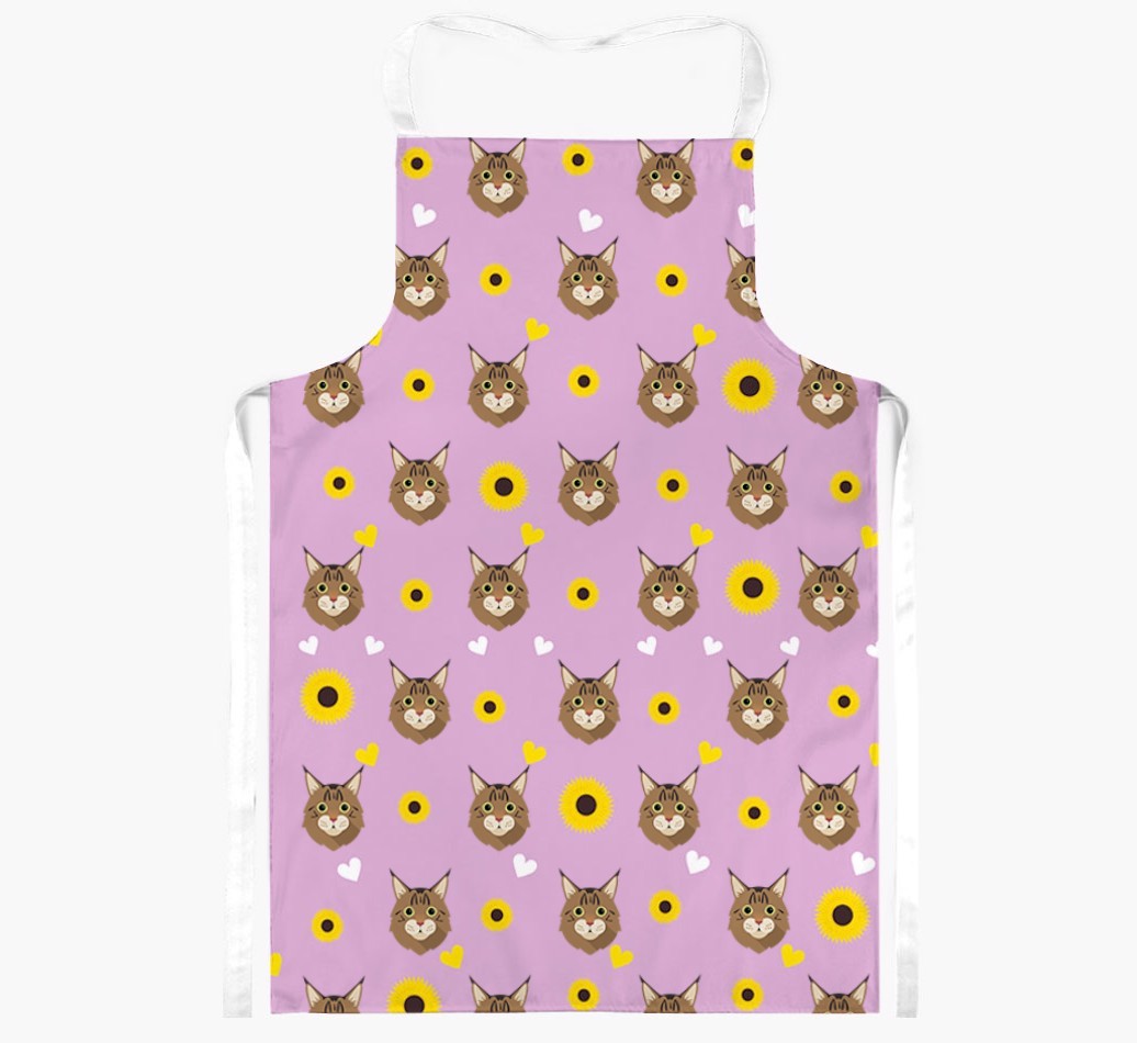 Sunflower Pattern: Personalised {breedShortName} Apron