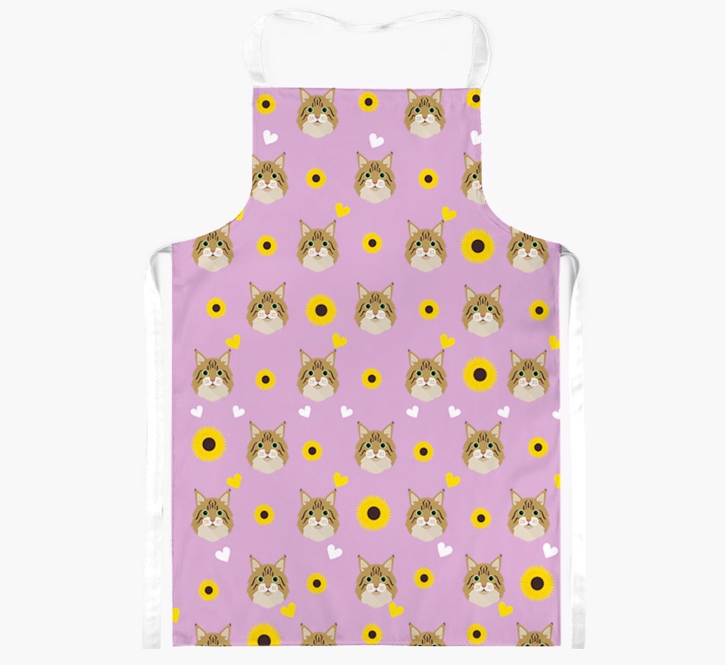 Sunflower Pattern: Personalised {breedShortName} Apron