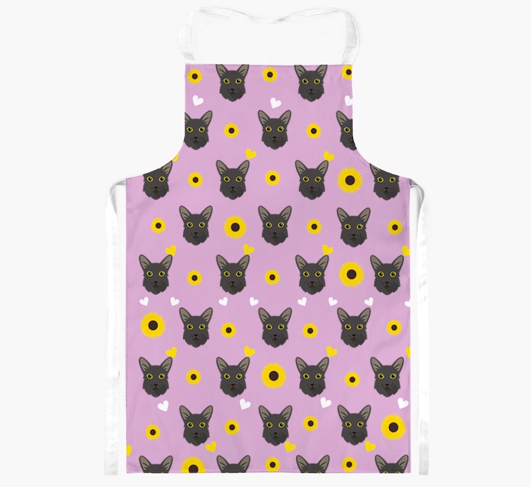 Sunflower Pattern: Personalised {breedShortName} Apron