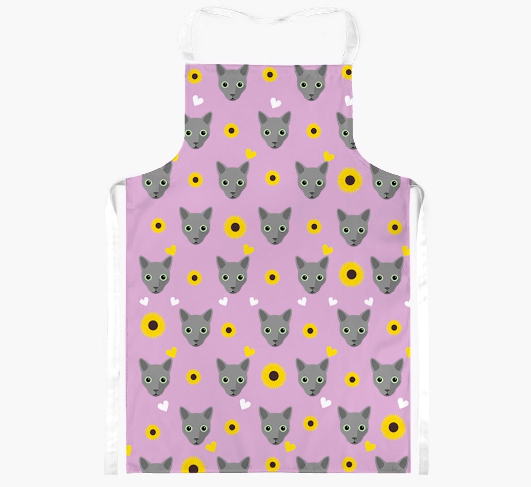 Sunflower Pattern: Personalised {breedShortName} Apron