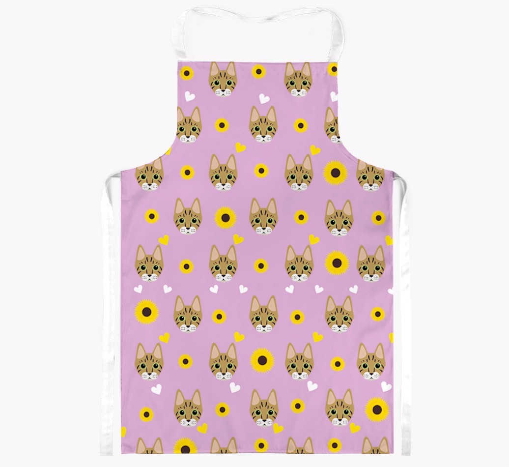 Sunflower Pattern: Personalised {breedShortName} Apron