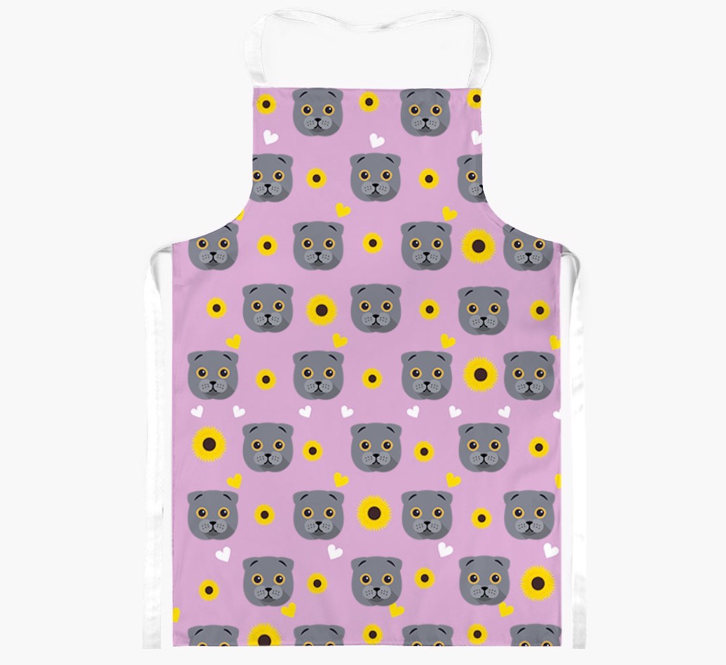 Sunflower Pattern: Personalised {breedShortName} Apron