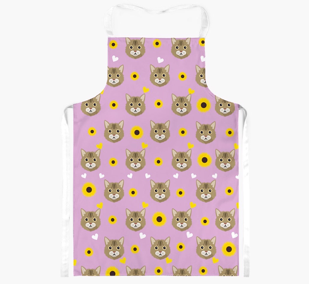 Sunflower Pattern: Personalised {breedShortName} Apron