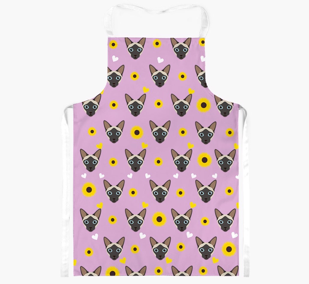 Sunflower Pattern: Personalised {breedShortName} Apron