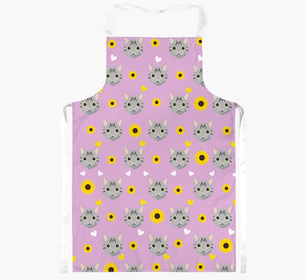 Sunflower Pattern: Personalized {breedShortName} Apron