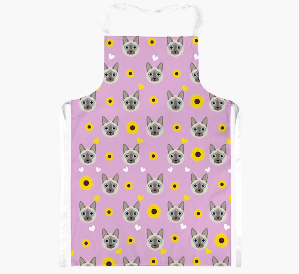 Sunflower Pattern: Personalized {breedShortName} Apron