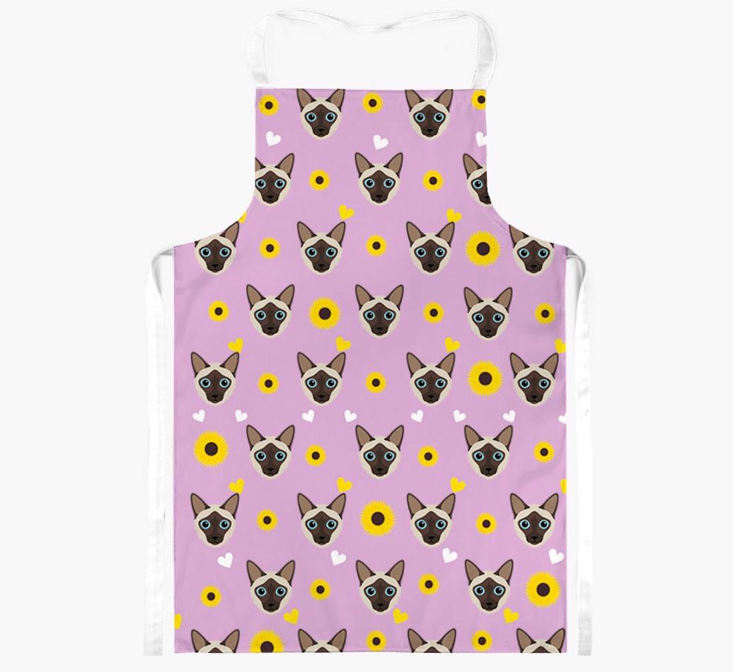 Sunflower Pattern: Personalized {breedShortName} Apron