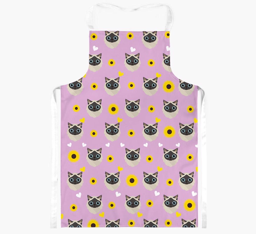 Sunflower Pattern: Personalized {breedShortName} Apron