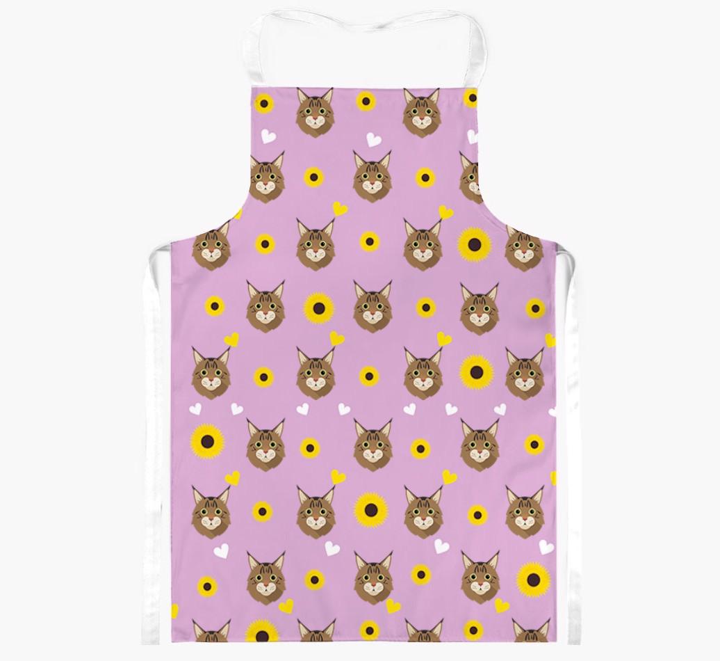 Sunflower Pattern: Personalized {breedShortName} Apron