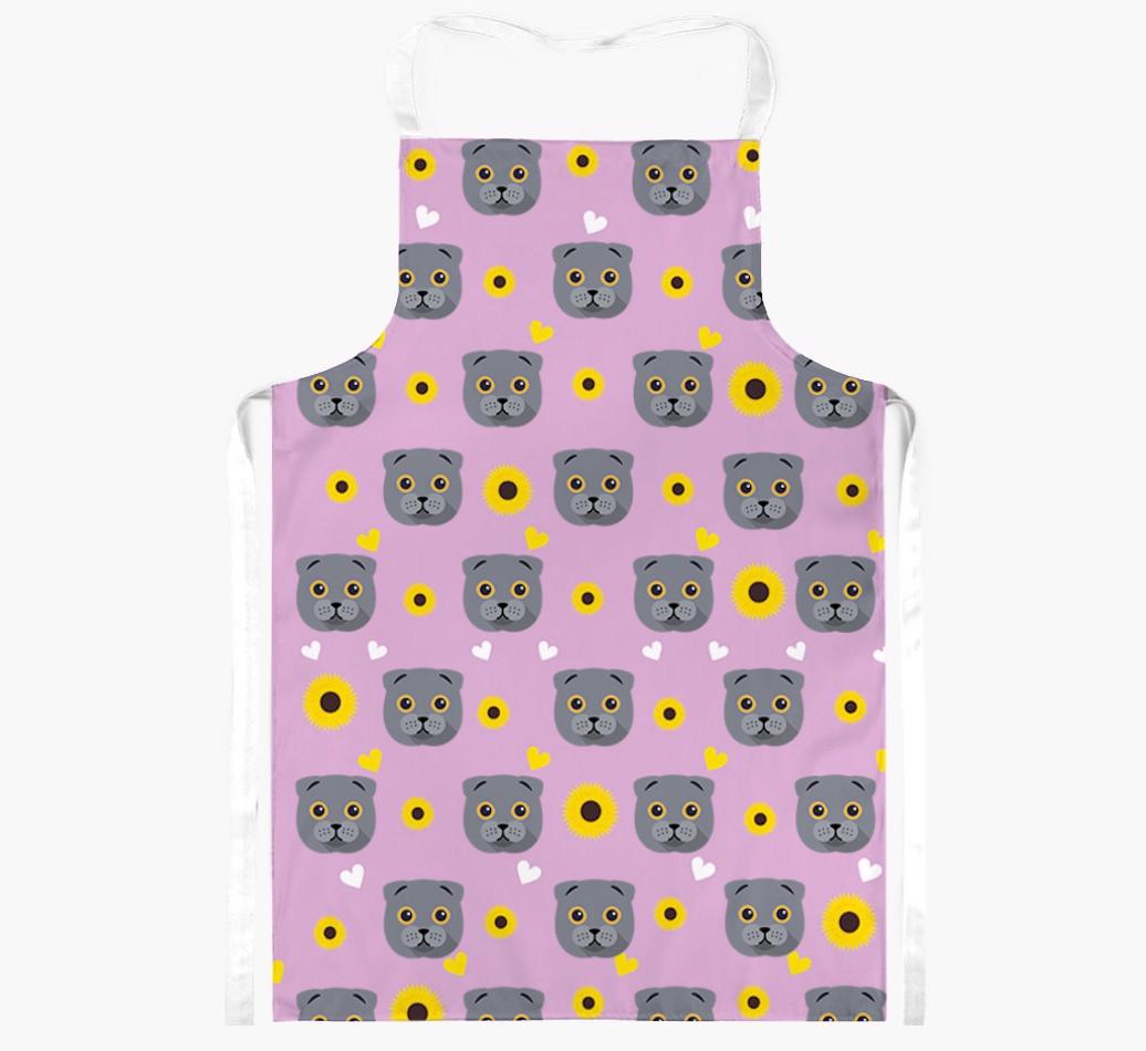 Sunflower Pattern: Personalized {breedShortName} Apron