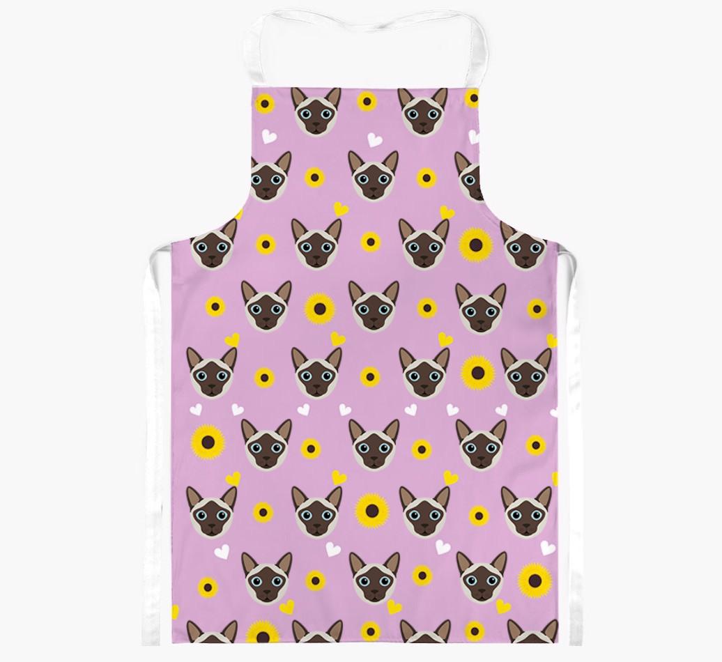 Sunflower Pattern: Personalized {breedShortName} Apron
