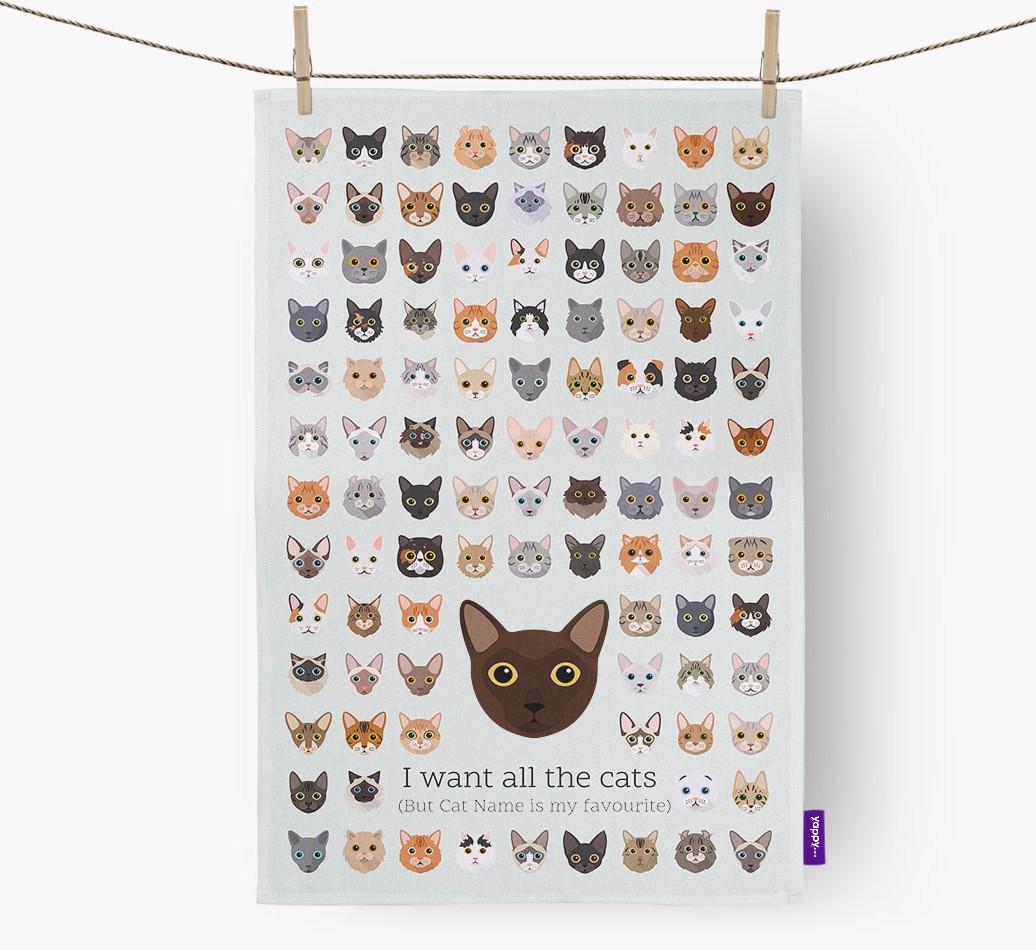 'I Want All the Dogs' - Personalized {breedFullName} Dish Towel