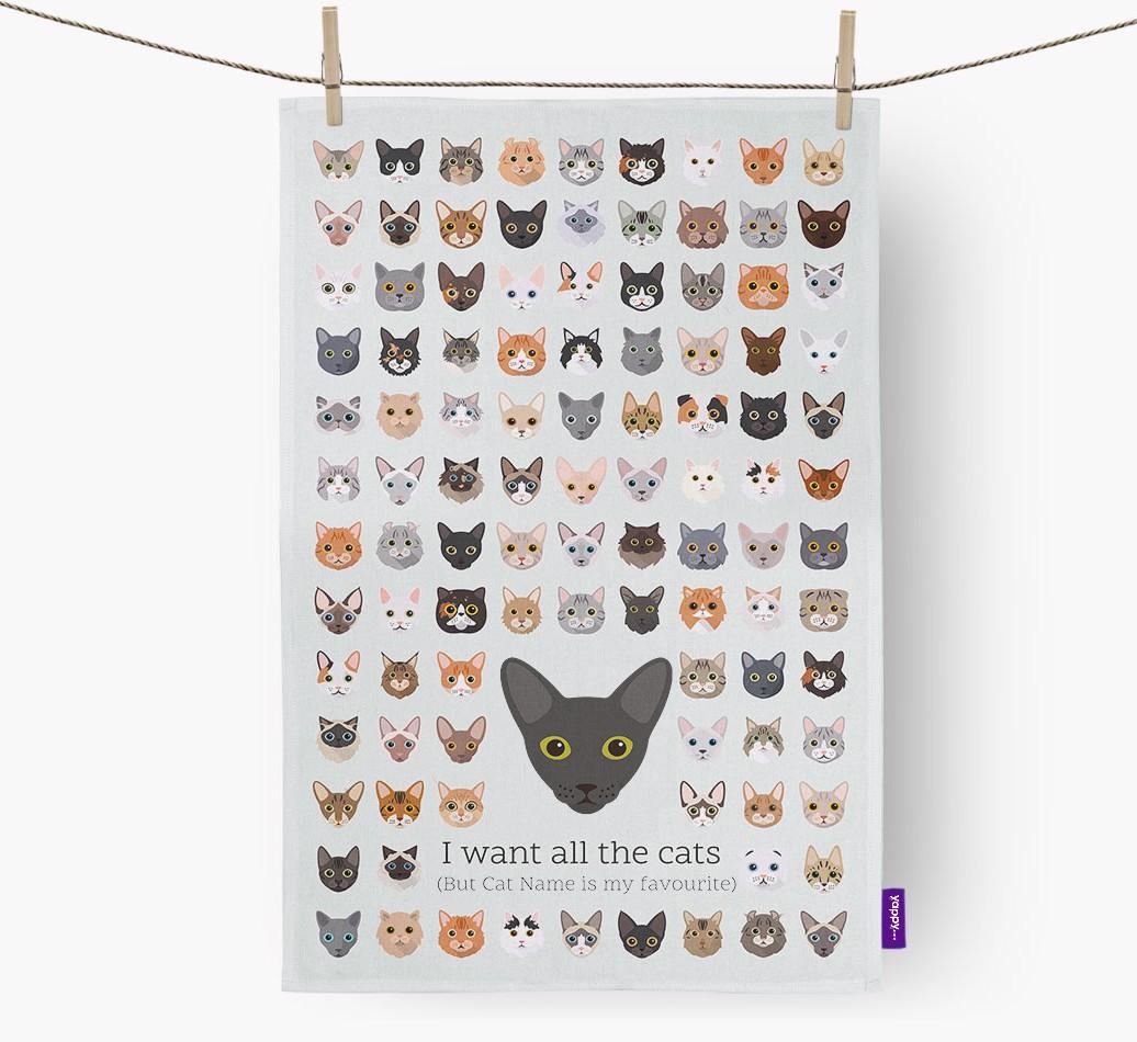 'I Want All the Dogs' - Personalized {breedFullName} Dish Towel