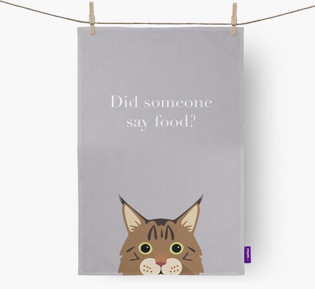 'Did Someone Say Food?' - Personalized {breedFullName} Dish Towel