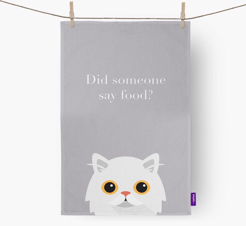 'Did Someone Say Food?' - Personalized {breedFullName} Dish Towel