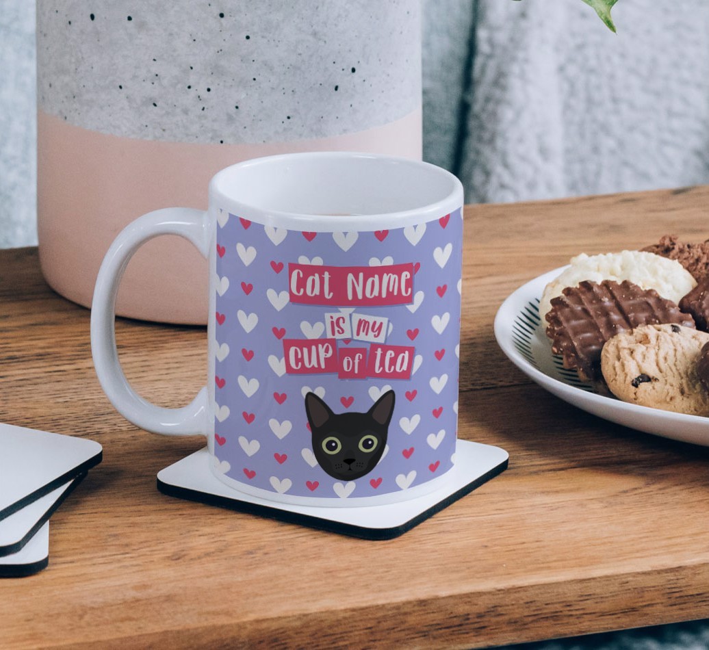 {dogsName} Is My Cup of Tea: Personalised {breedCommonName} Mug