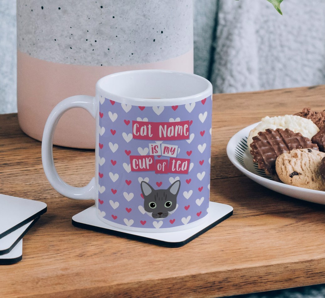 {dogsName} Is My Cup of Tea: Personalised {breedCommonName} Mug