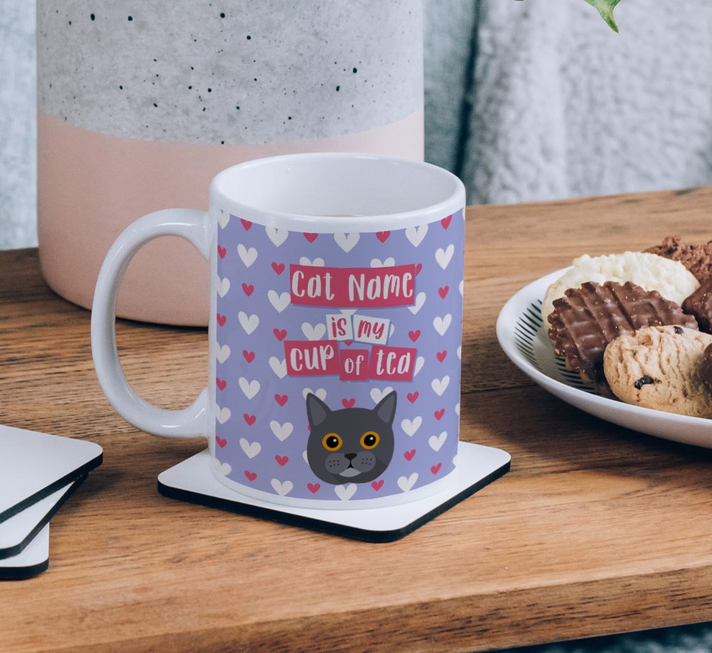 {dogsName} Is My Cup of Tea: Personalised {breedCommonName} Mug