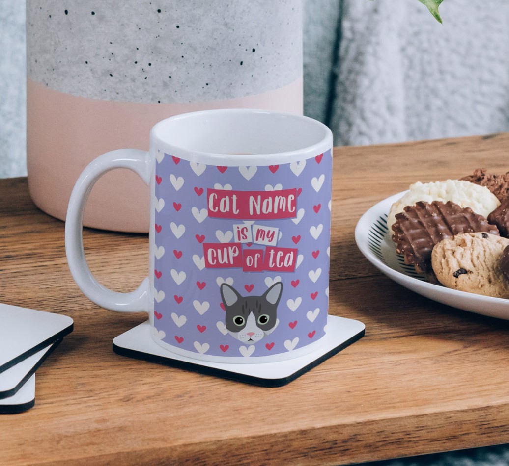 {dogsName} Is My Cup of Tea: Personalised {breedCommonName} Mug