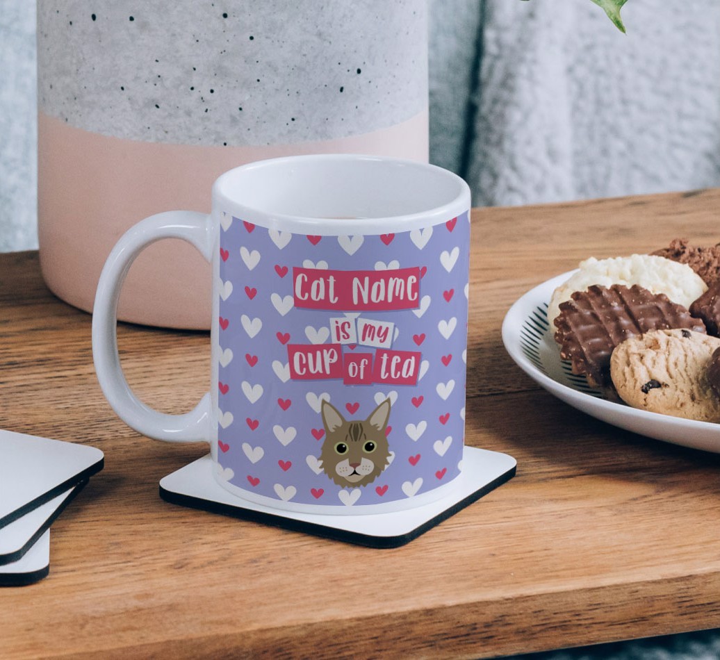 {dogsName} Is My Cup of Tea: Personalised {breedCommonName} Mug