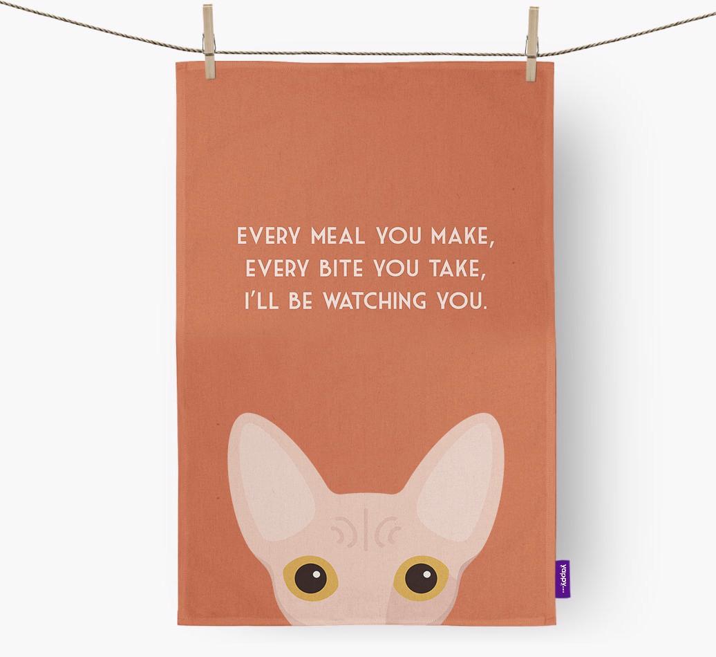 'I'll Be Watching You' - Personalized {breedFullName} Dish Towel