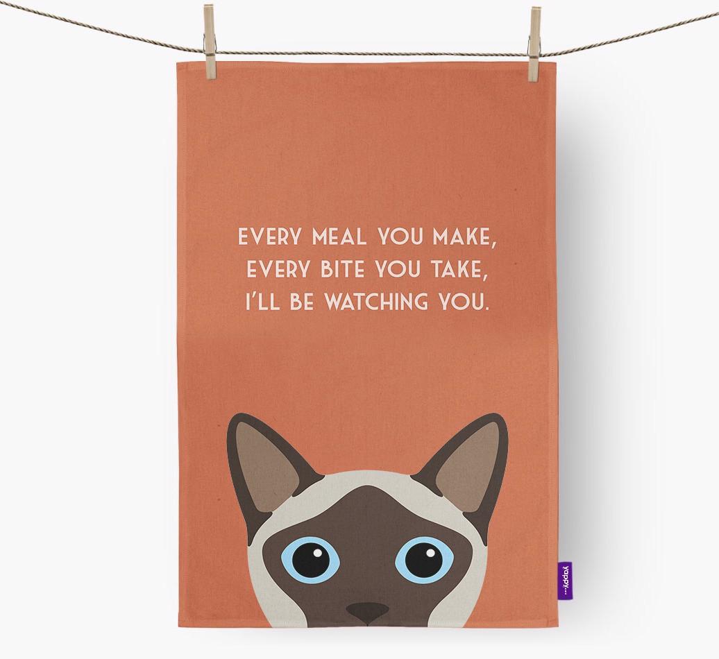 'I'll Be Watching You' - Personalized {breedFullName} Dish Towel