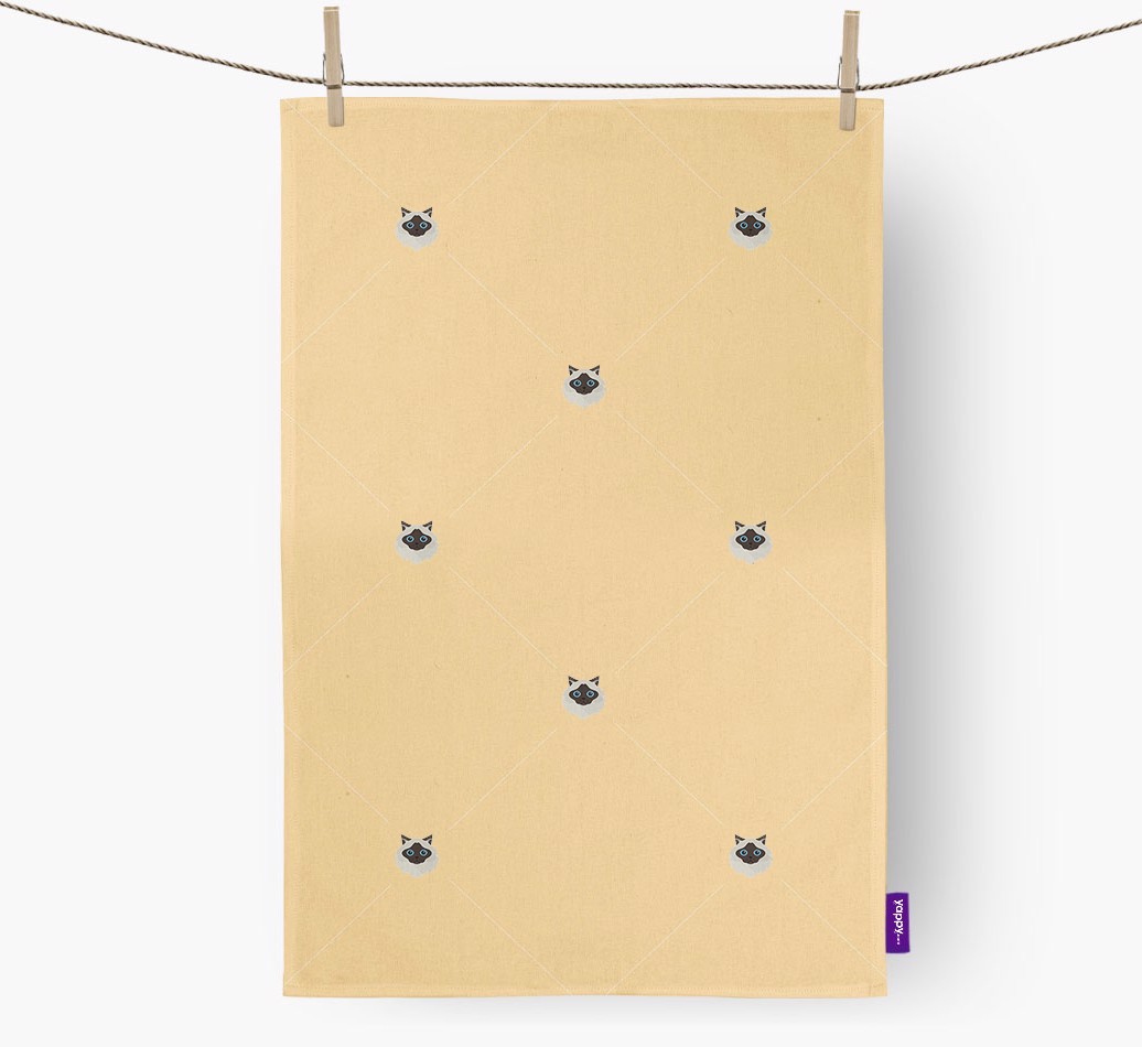 'Diamond Pattern' - Personalised {breedFullName} Tea Towel