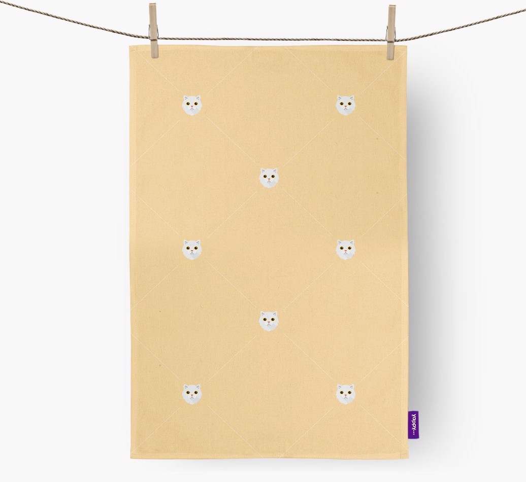 'Diamond Pattern' - Personalised {breedFullName} Tea Towel