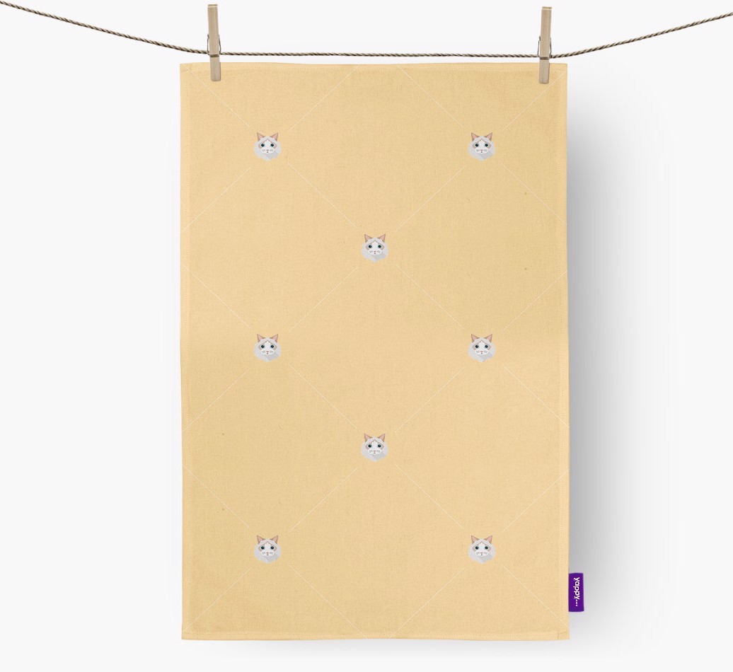 'Diamond Pattern' - Personalised {breedFullName} Tea Towel