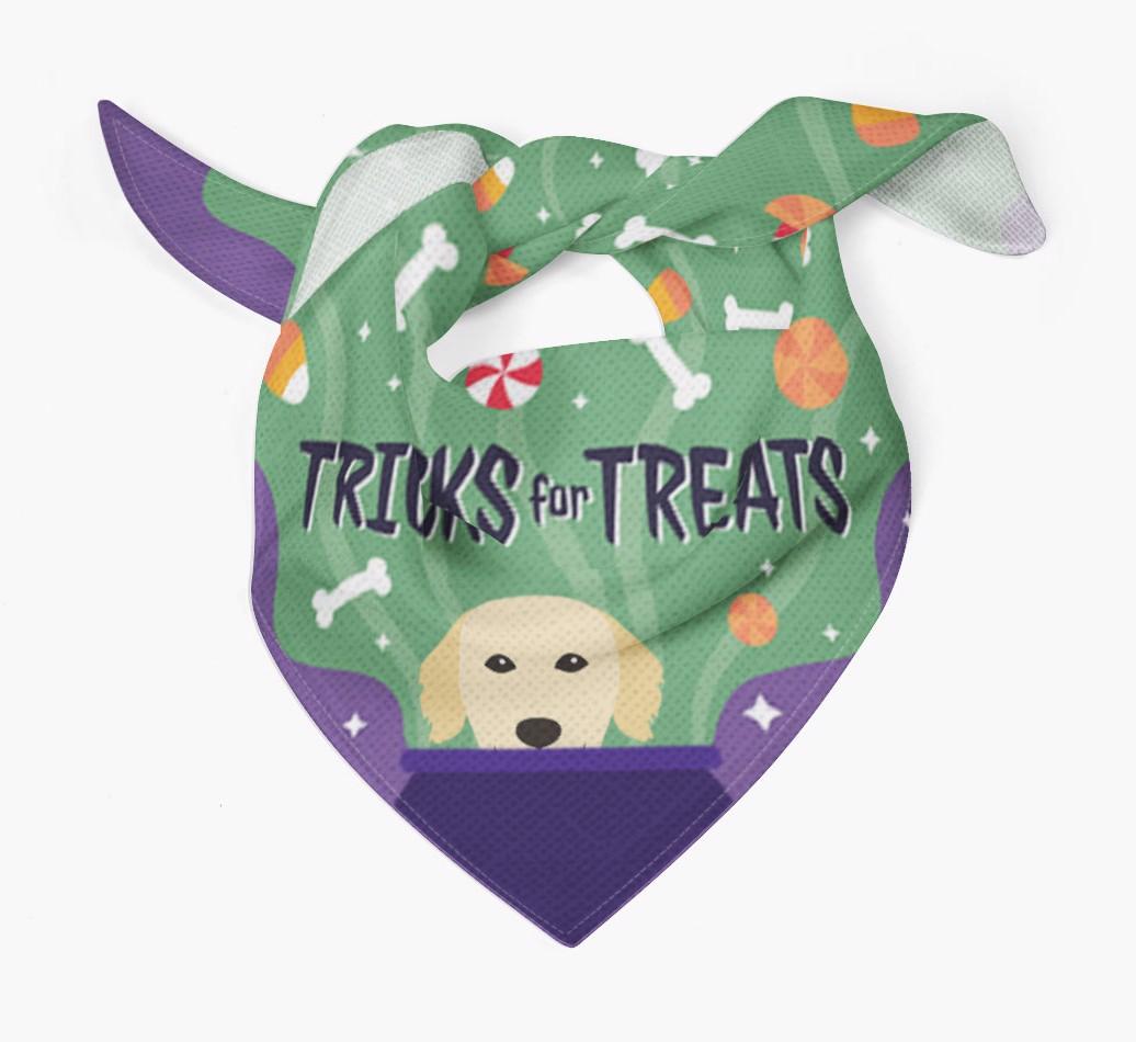 'Tricks For Treats' - Personalized {breedFullName} Bandana 
