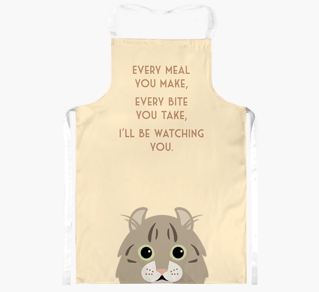 I'll Be Watching You: Personalised {breedShortName} Apron