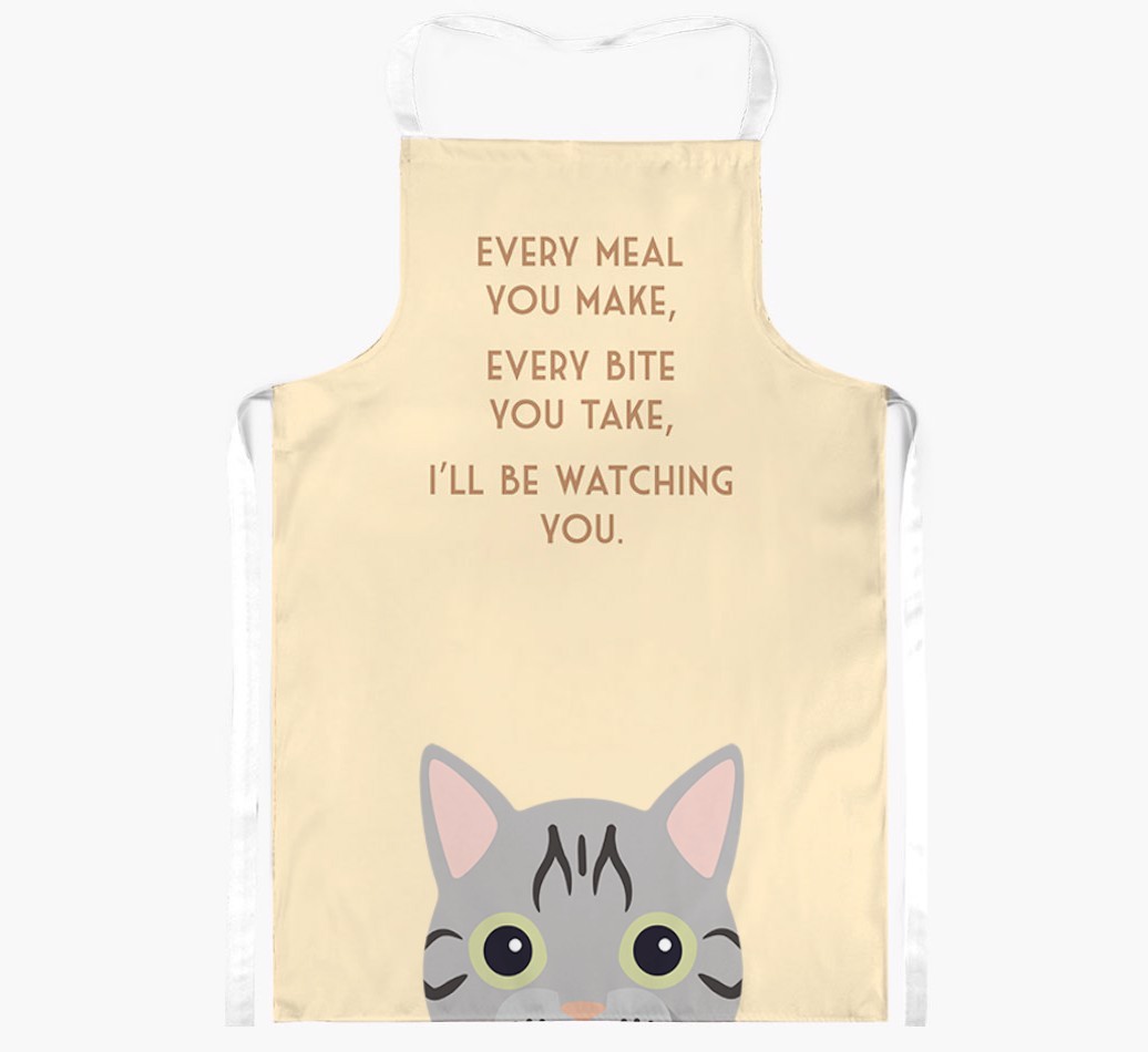 I'll Be Watching You: Personalised {breedShortName} Apron