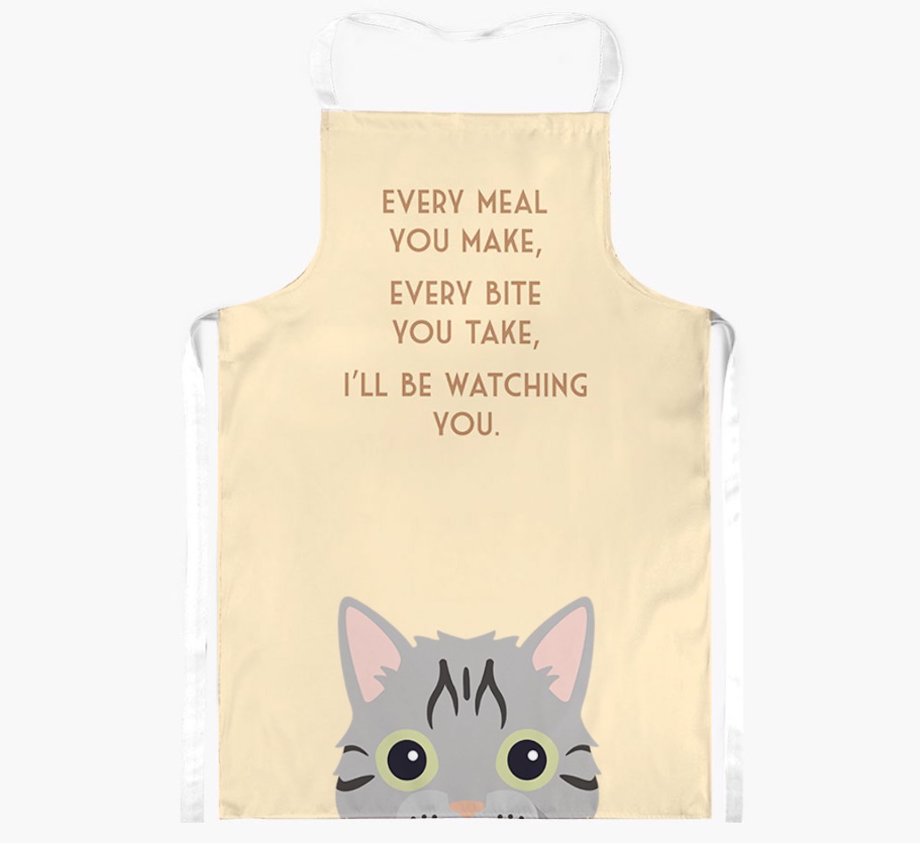 I'll Be Watching You: Personalised {breedShortName} Apron