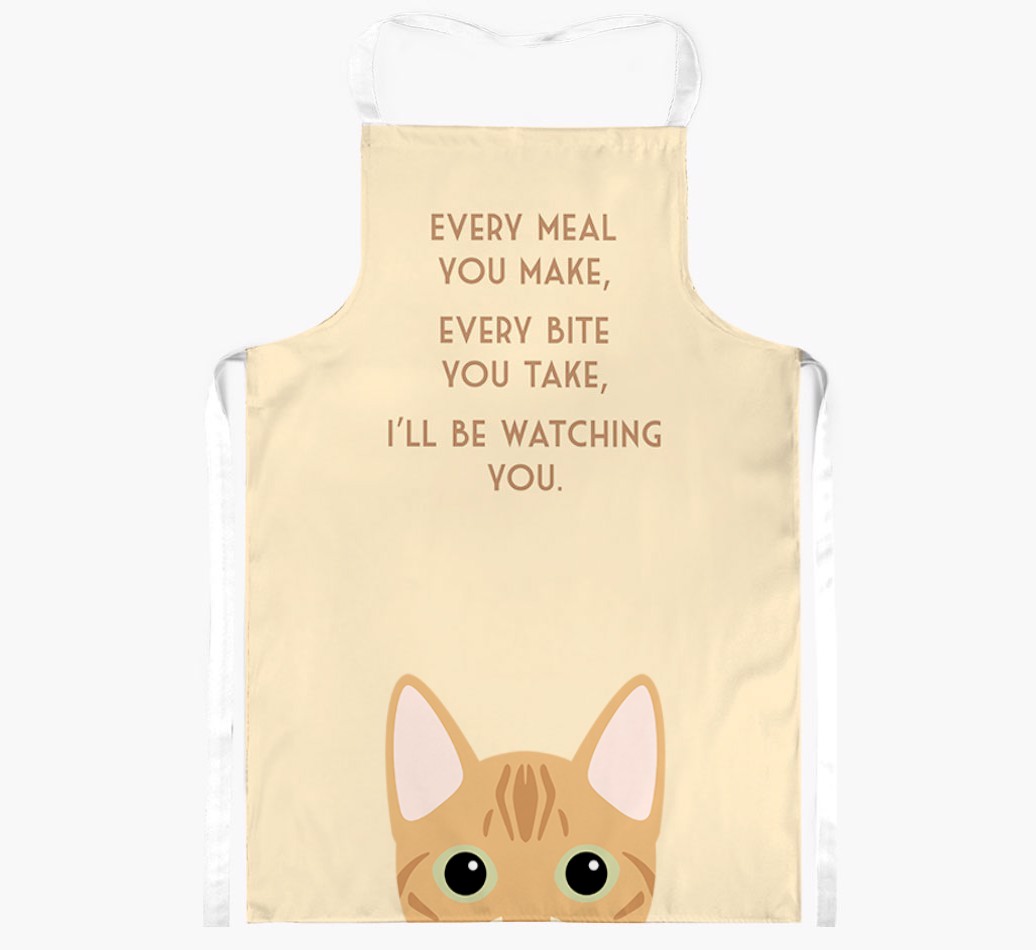 I'll Be Watching You: Personalised {breedShortName} Apron