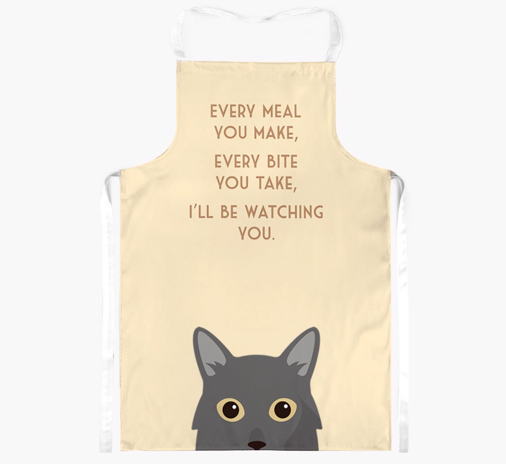 I'll Be Watching You: Personalised {breedShortName} Apron
