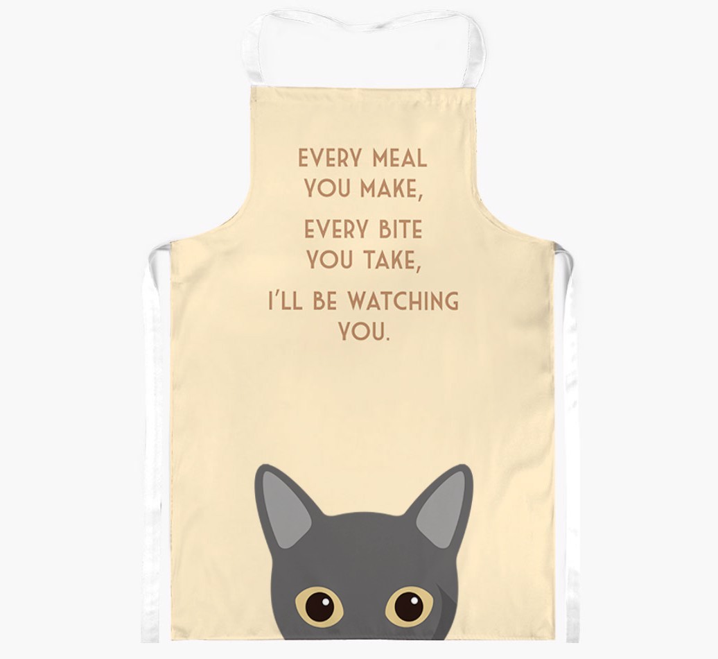 I'll Be Watching You: Personalised {breedShortName} Apron