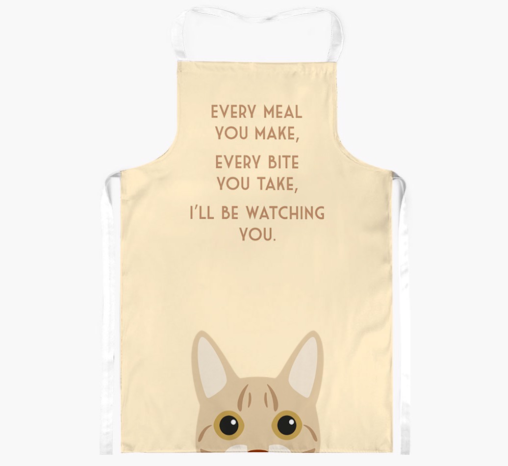 I'll Be Watching You: Personalised {breedShortName} Apron