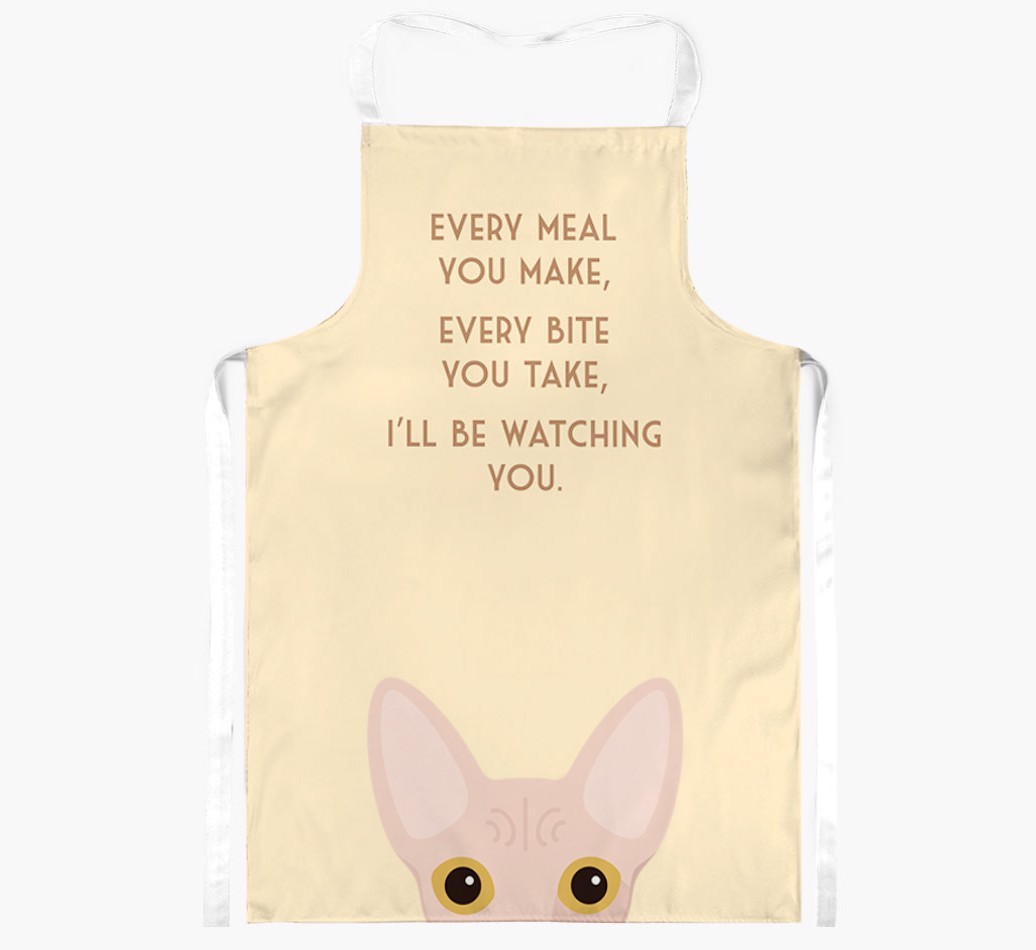 I'll Be Watching You: Personalised {breedShortName} Apron