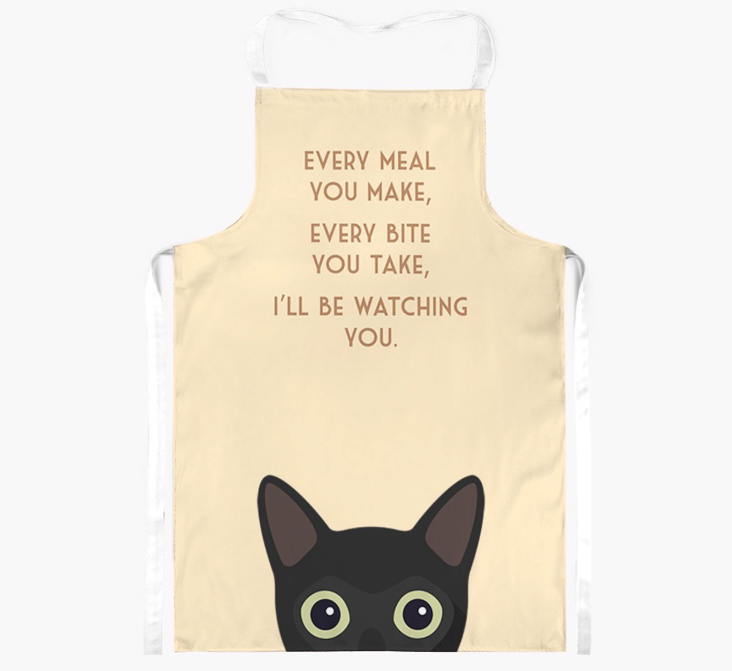 I'll Be Watching You: Personalised {breedShortName} Apron