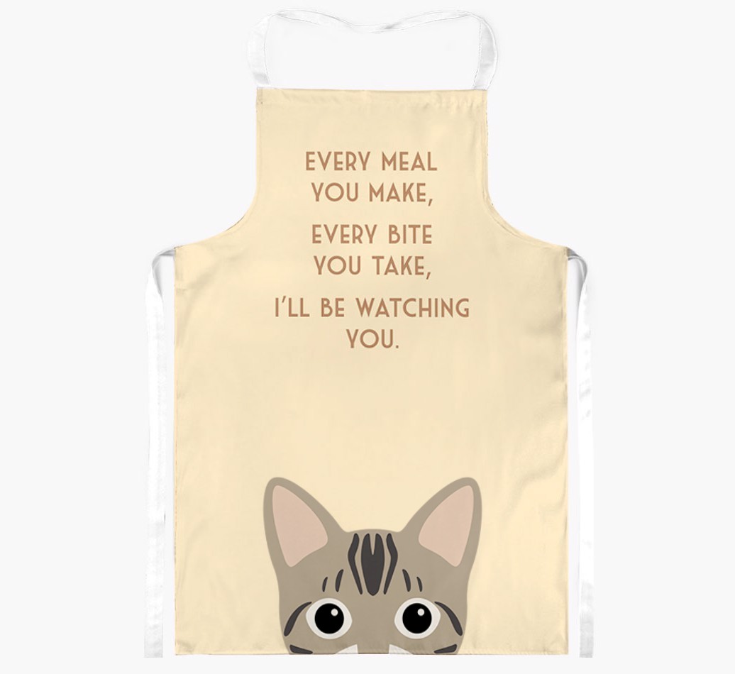 I'll Be Watching You: Personalised {breedShortName} Apron