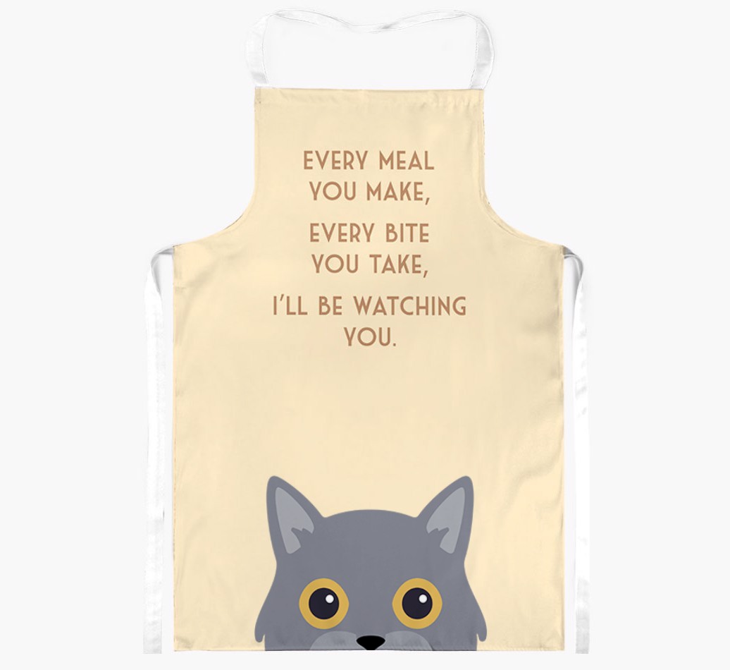 I'll Be Watching You: Personalised {breedShortName} Apron