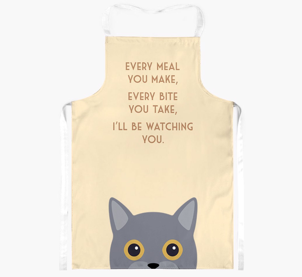 I'll Be Watching You: Personalised {breedShortName} Apron