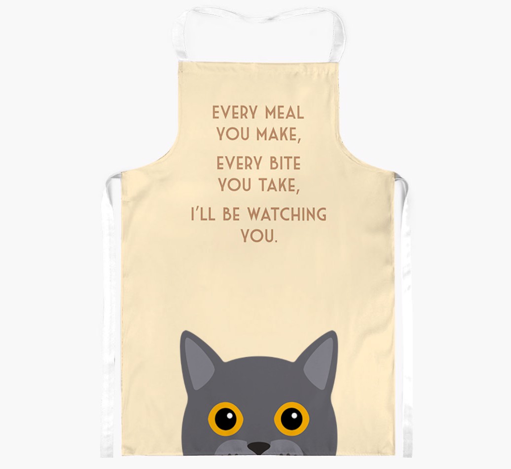 I'll Be Watching You: Personalised {breedShortName} Apron