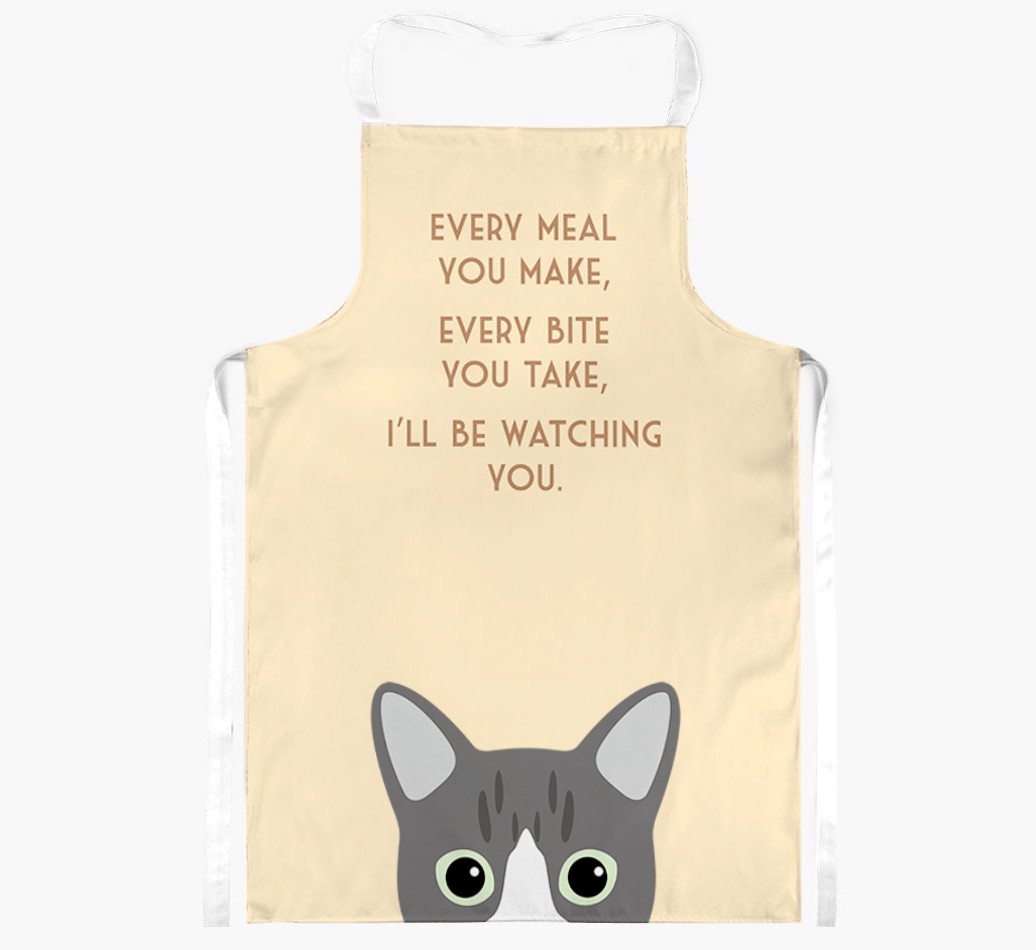 I'll Be Watching You: Personalised {breedShortName} Apron