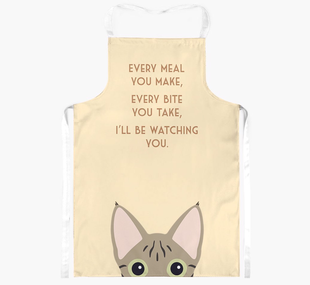 I'll Be Watching You: Personalised {breedShortName} Apron